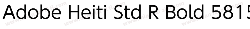 Adobe Heiti Std R Bold 5815字体转换